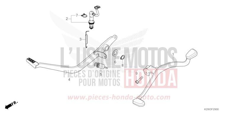 PEDAL for Dax ST125 PEARL NEBULA RED (R376) from 2023